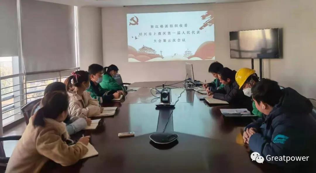 浙江格派黨支部組織學(xué)習(xí)上虞區(qū)人大一屆五次會議《政府工作報告》